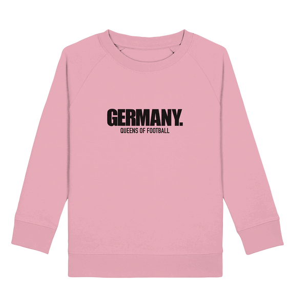 N.O.S.W. BLOCK Fanblock Sweater "GERMANY. QUEENS OF FOOTBALL" Kids Girls Organic Sweatshirt cotton pink