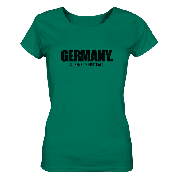 N.O.S.W. BLOCK Fanblock Shirt "GERMANY. QUEENS OF FOOTBALL" Girls Organic T-Shirt grün