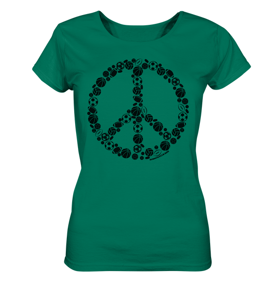 N.O.S.W. BLOCK Shirt "SPORTS FOR PEACE" Girls Organic T-Shirt grün