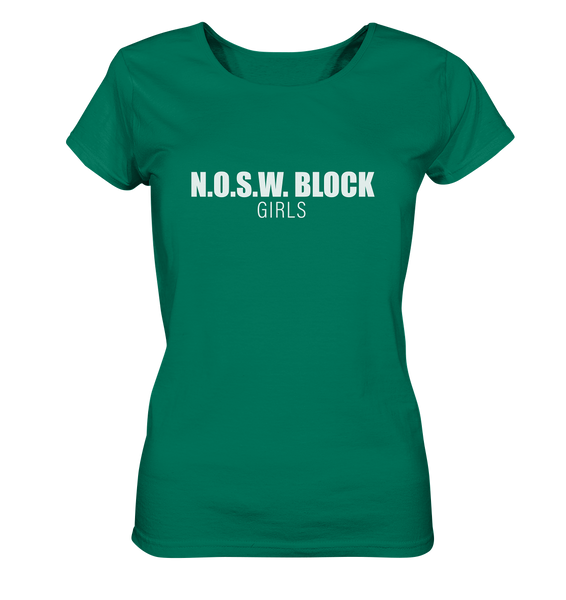N.O.S.W. BLOCK Shirt "N.O.S.W. BLOCK GIRLS" Girls Organic T-Shirt grün