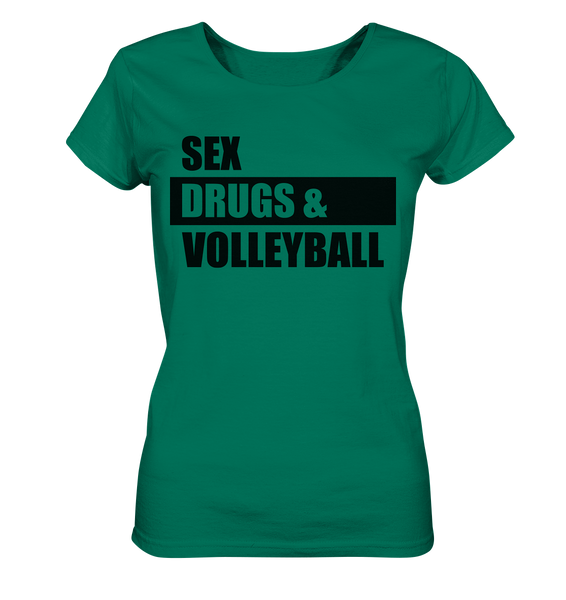 N.O.S.W. BLOCK Fanblock Shirt "SEX, DRUGS & VOLLEYBALL" Girls Organic Shirt grün
