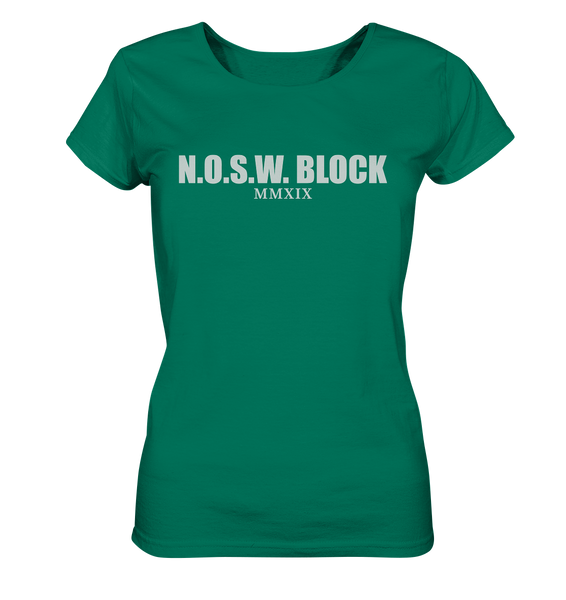 N.O.S.W. BLOCK Shirt "MMXIX" Girls Organic T-Shirt grün