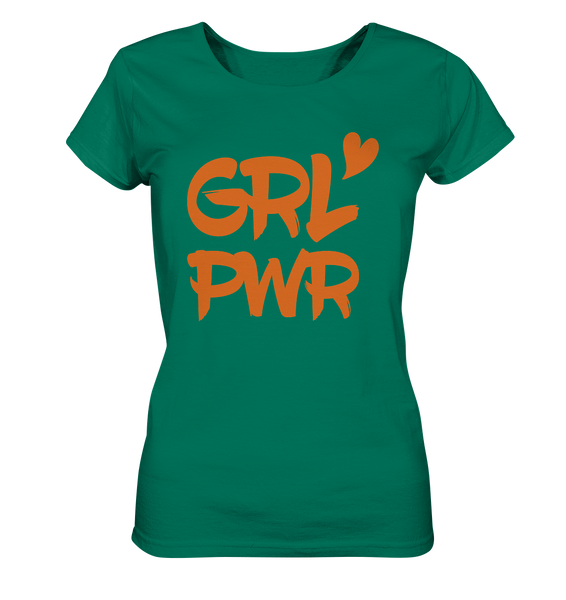 N.O.S.W. BLOCK Girls Shirt "GRL PWR" Organic T-Shirt grün