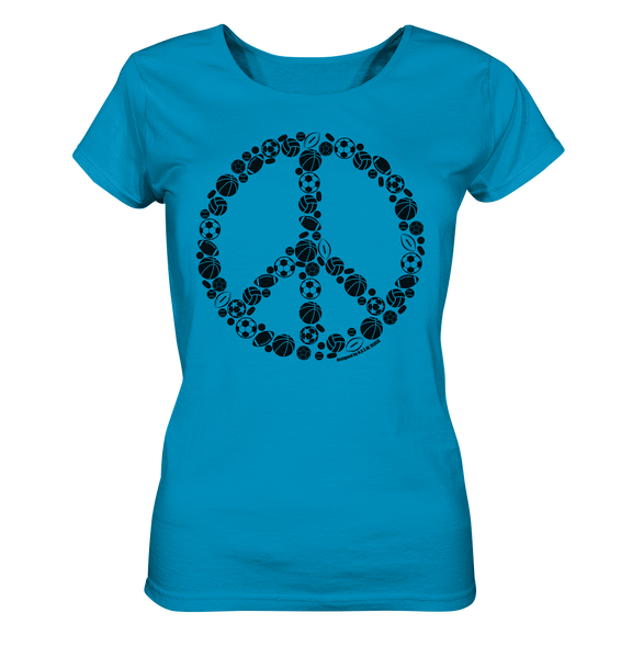 N.O.S.W. BLOCK Shirt "SPORTS FOR PEACE" Girls Organic T-Shirt azur