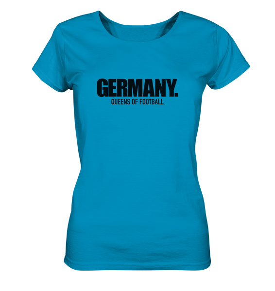 N.O.S.W. BLOCK Fanblock Shirt "GERMANY. QUEENS OF FOOTBALL" Girls Organic T-Shirt azur