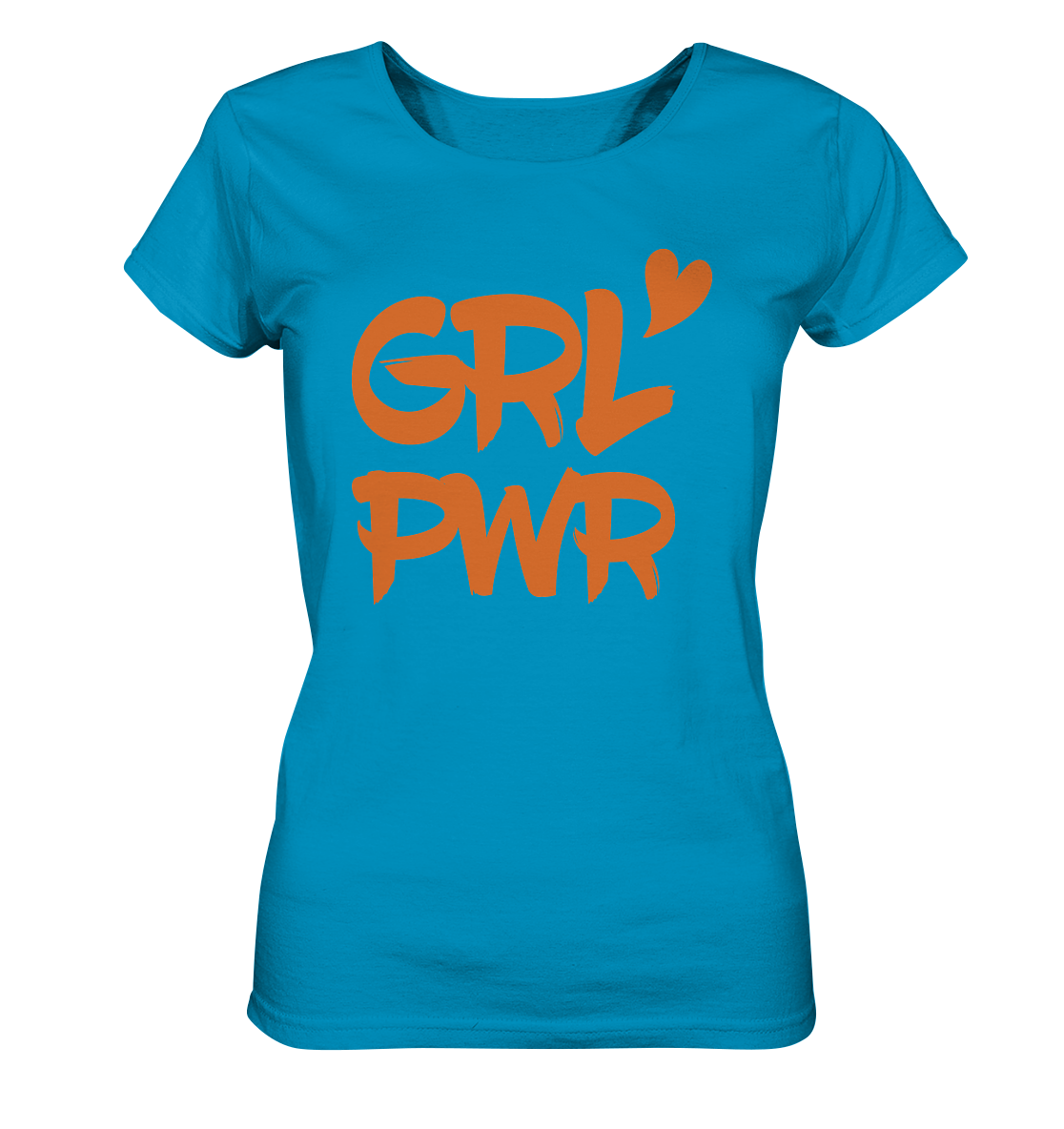 N.O.S.W. BLOCK Girls Shirt "GRL PWR" Organic T-Shirt azur