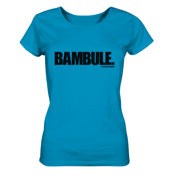 N.O.S.W. BLOCK Fanblock Shirt "BAMBULE." Girls Organic T-Shirt azur
