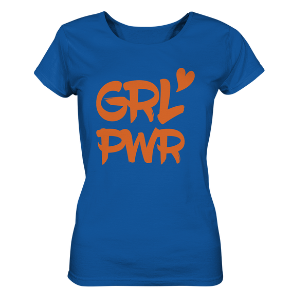 N.O.S.W. BLOCK Girls Shirt "GRL PWR" Organic T-Shirt blau