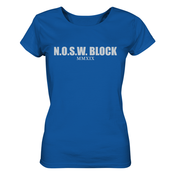 N.O.S.W. BLOCK Shirt "MMXIX" Girls Organic T-Shirt blau