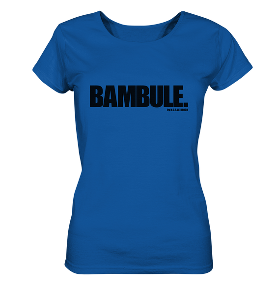 N.O.S.W. BLOCK Fanblock Shirt "BAMBULE." Girls Organic T-Shirt blau
