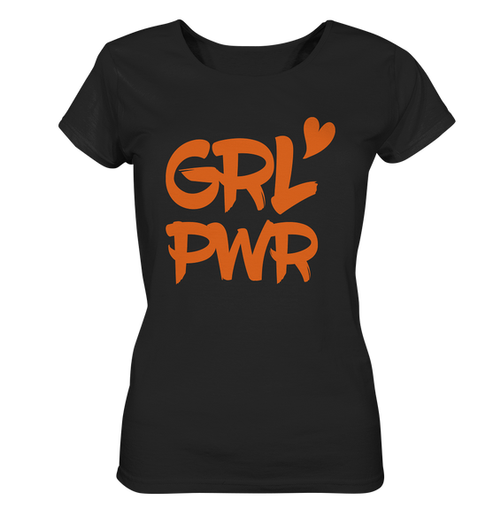 N.O.S.W. BLOCK Girls Shirt "GRL PWR" Organic T-Shirt schwarz