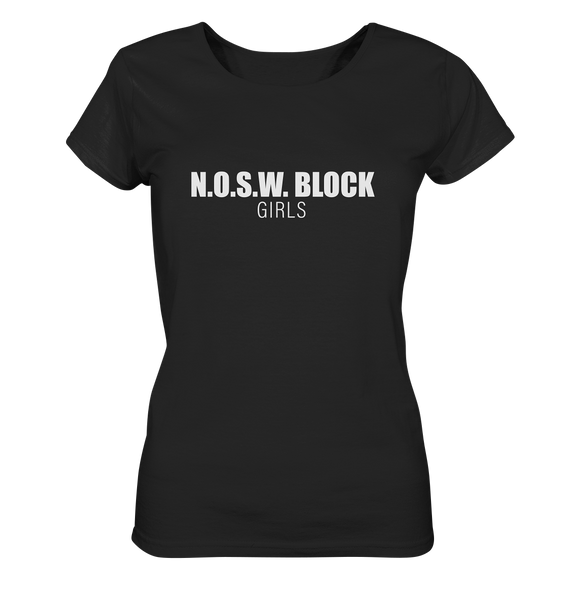 N.O.S.W. BLOCK Shirt "N.O.S.W. BLOCK GIRLS" Girls Organic T-Shirt schwarz