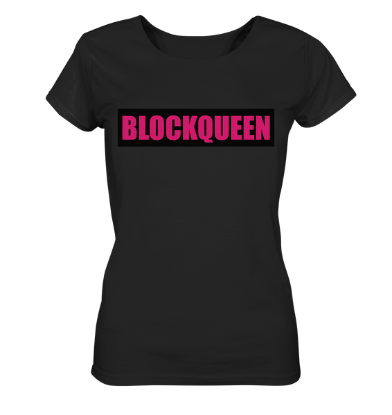 N.O.S.W. BLOCK Fanblock Shirt "BLOCKQUEEN" Damen Organic T-Shirt schwarz