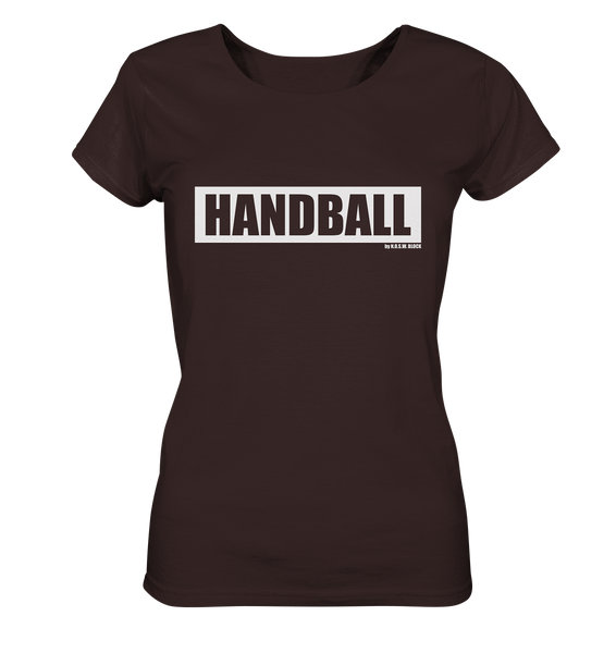 N.O.S.W. BLOCK Teamsport Shirt "HANDBALL" Girls Organic T-Shirt dunkelbraun