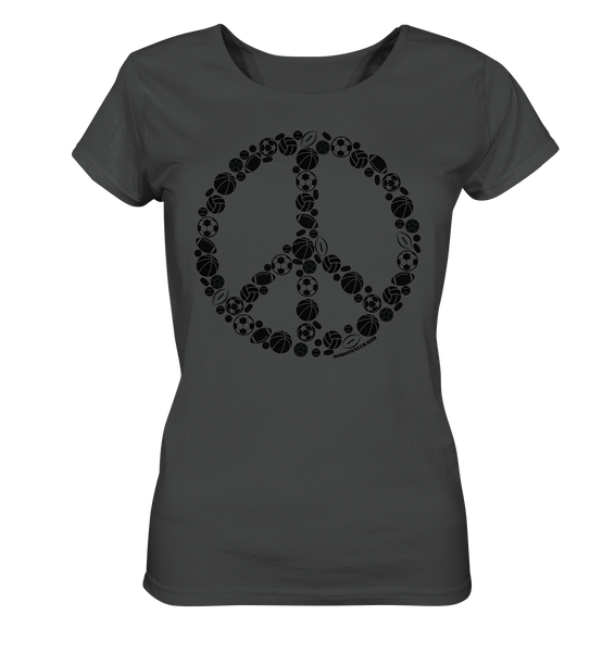 N.O.S.W. BLOCK Shirt "SPORTS FOR PEACE" Girls Organic T-Shirt anthrazit