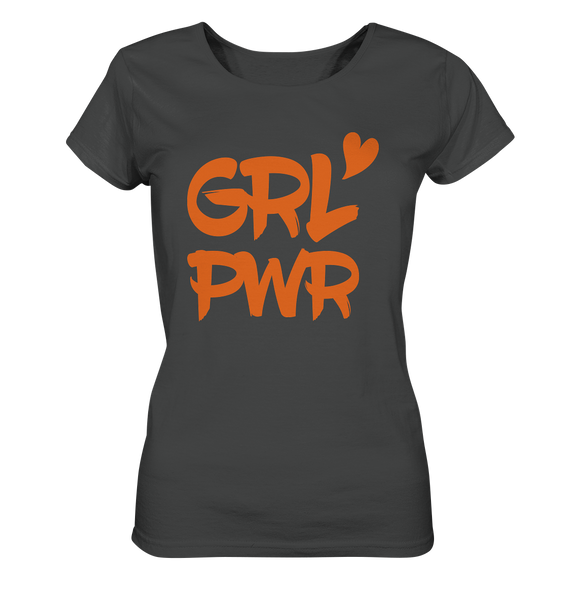 N.O.S.W. BLOCK Girls Shirt "GRL PWR" Organic T-Shirt anthrazit