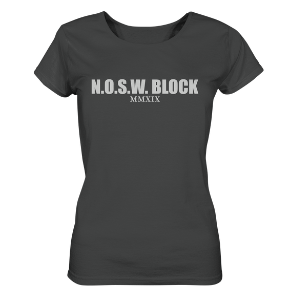N.O.S.W. BLOCK Shirt "MMXIX" Girls Organic T-Shirt anthrazit
