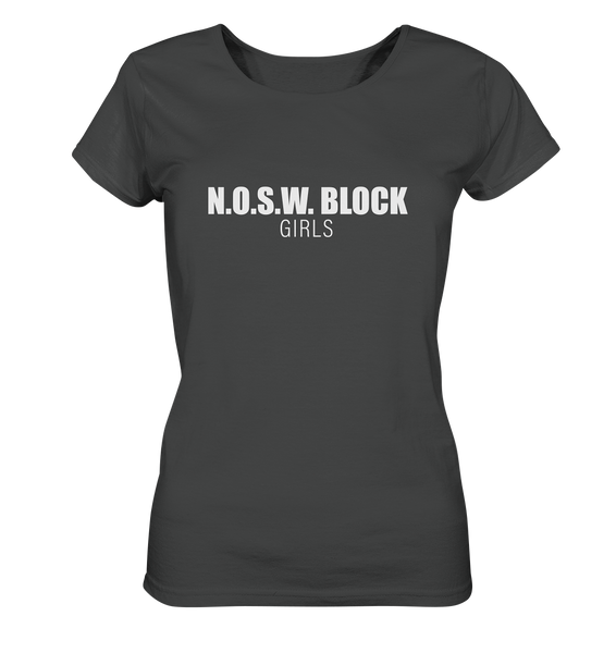 N.O.S.W. BLOCK Shirt "N.O.S.W. BLOCK GIRLS" Girls Organic T-Shirt anthrazit