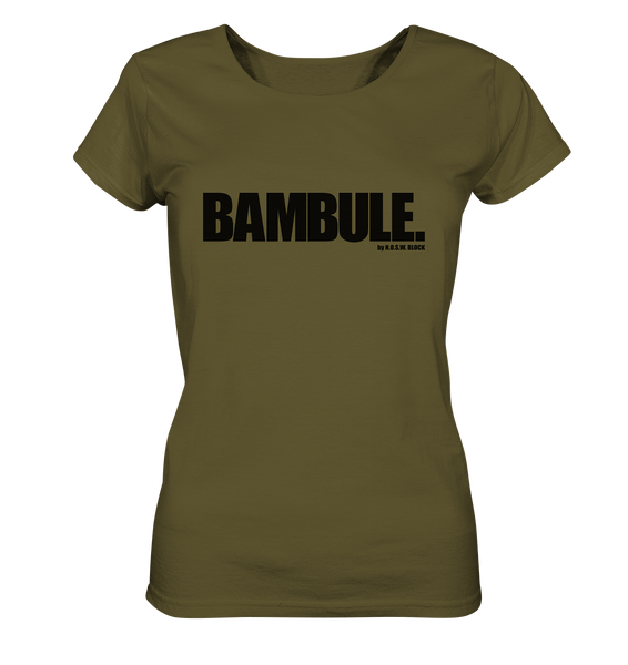 N.O.S.W. BLOCK Fanblock Shirt "BAMBULE." Girls Organic T-Shirt khaki