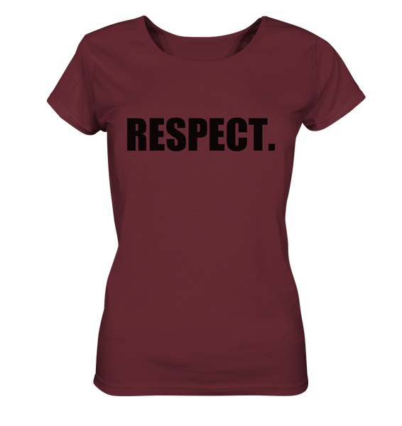 N.O.S.W. BLOCK Fanblock Shirt "RESPECT." Girls Organic T-Shirt weinrot