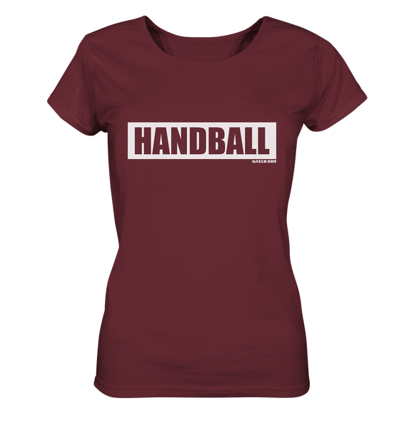 N.O.S.W. BLOCK Teamsport Shirt "HANDBALL" Girls Organic T-Shirt weinrot
