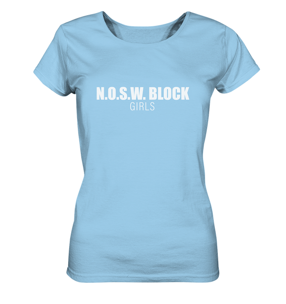 N.O.S.W. BLOCK Shirt "N.O.S.W. BLOCK GIRLS" Girls Organic T-Shirt himmelblau
