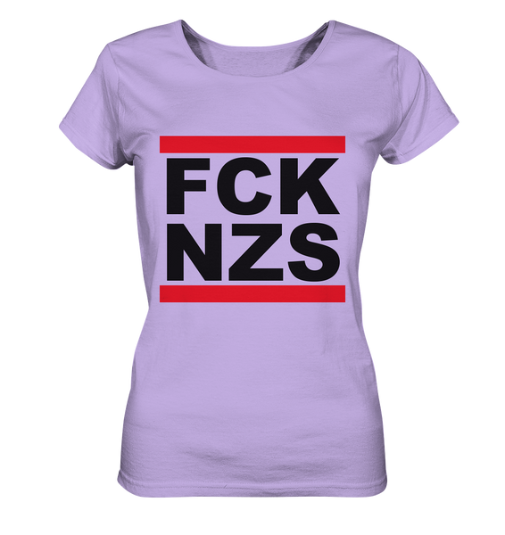 N.O.S.W. BLOCK Gegen Rechts Shirt "FCK NZS" Girls Organic T-Shirt lavendel