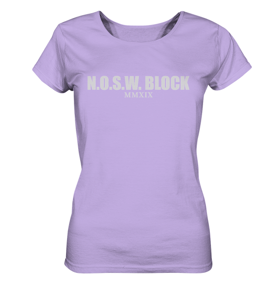 N.O.S.W. BLOCK Shirt "MMXIX" Girls Organic T-Shirt lavendel