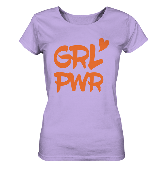 N.O.S.W. BLOCK Girls Shirt "GRL PWR" Organic T-Shirt lavendel