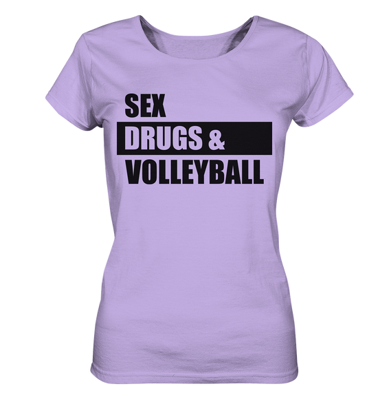 N.O.S.W. BLOCK Fanblock Shirt "SEX, DRUGS & VOLLEYBALL" Girls Organic Shirt lavendel