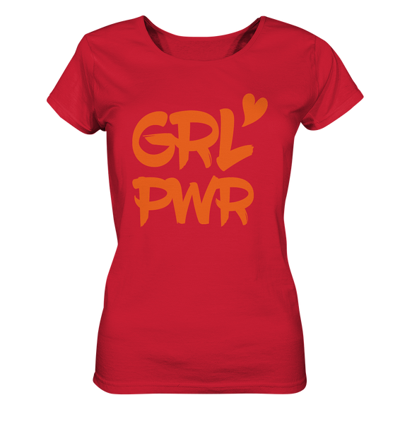 N.O.S.W. BLOCK Girls Shirt "GRL PWR" Organic T-Shirt rot
