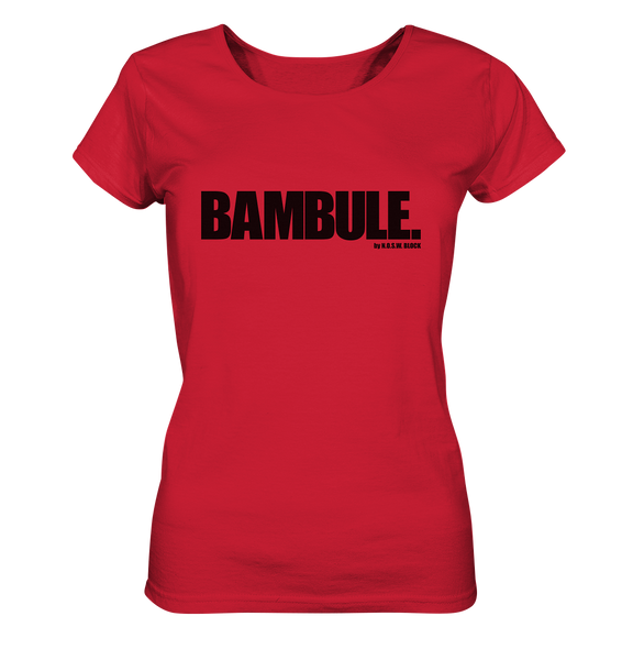 N.O.S.W. BLOCK Fanblock Shirt "BAMBULE." Girls Organic T-Shirt rot