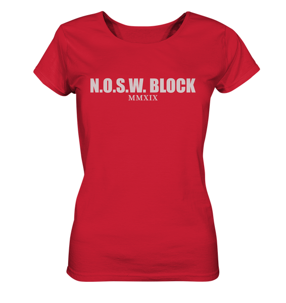 N.O.S.W. BLOCK Shirt "MMXIX" Girls Organic T-Shirt rot