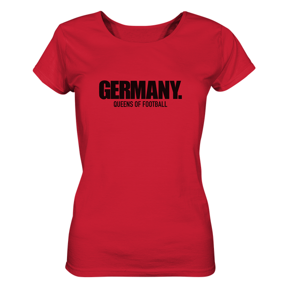 N.O.S.W. BLOCK Fanblock Shirt "GERMANY. QUEENS OF FOOTBALL" Girls Organic T-Shirt rot