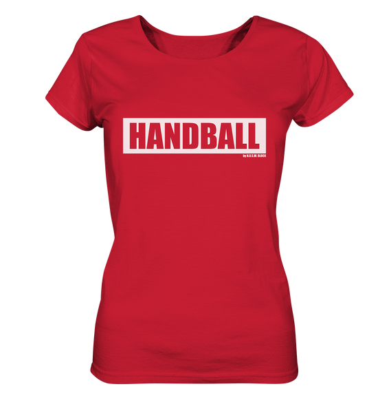 N.O.S.W. BLOCK Teamsport Shirt "HANDBALL" Girls Organic T-Shirt rot