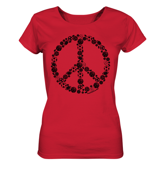 N.O.S.W. BLOCK Shirt "SPORTS FOR PEACE" Girls Organic T-Shirt rot
