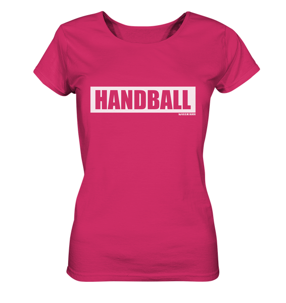 N.O.S.W. BLOCK Teamsport Shirt "HANDBALL" Girls Organic T-Shirt himbeere