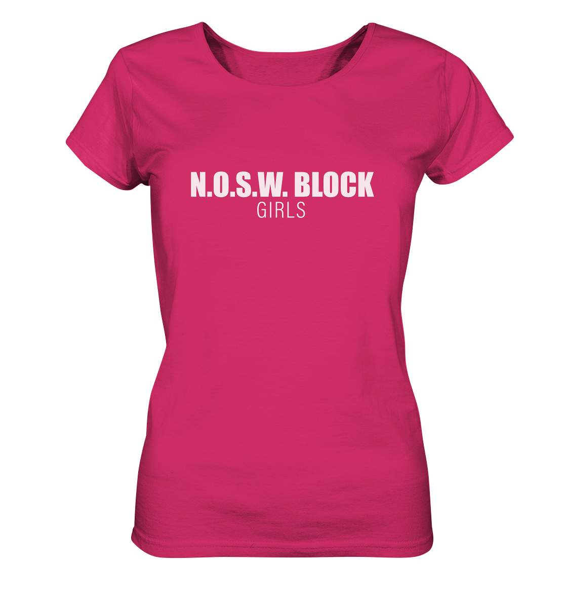 N.O.S.W. BLOCK Shirt "N.O.S.W. BLOCK GIRLS" Girls Organic T-Shirt himbeere