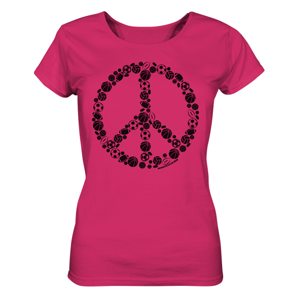 N.O.S.W. BLOCK Shirt "SPORTS FOR PEACE" Girls Organic T-Shirt himbeere