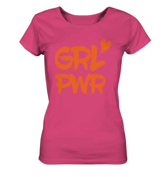 N.O.S.W. BLOCK Girls Shirt "GRL PWR" Organic T-Shirt pink punch