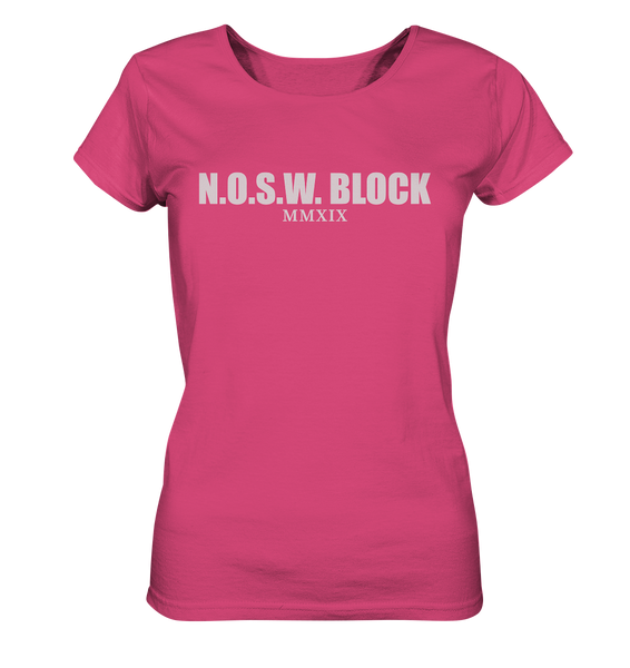 N.O.S.W. BLOCK Shirt "MMXIX" Girls Organic T-Shirt pink