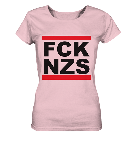 N.O.S.W. BLOCK Gegen Rechts Shirt "FCK NZS" Girls Organic T-Shirt cotton pink