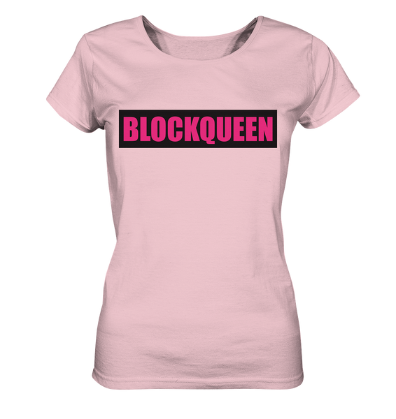 N.O.S.W. BLOCK Fanblock Shirt "BLOCKQUEEN" Damen Organic T-Shirt pink