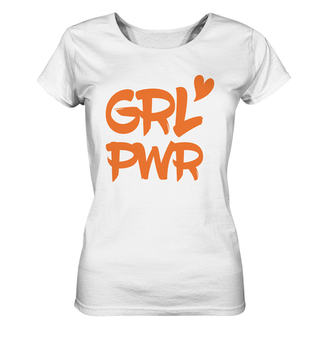N.O.S.W. BLOCK Girls Shirt "GRL PWR" Organic T-Shirt weiss