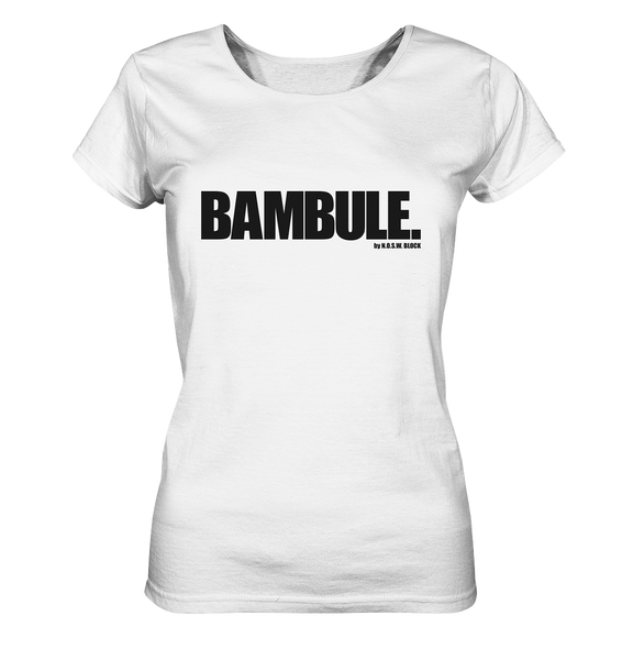 N.O.S.W. BLOCK Fanblock Shirt "BAMBULE." Girls Organic T-Shirt weiss