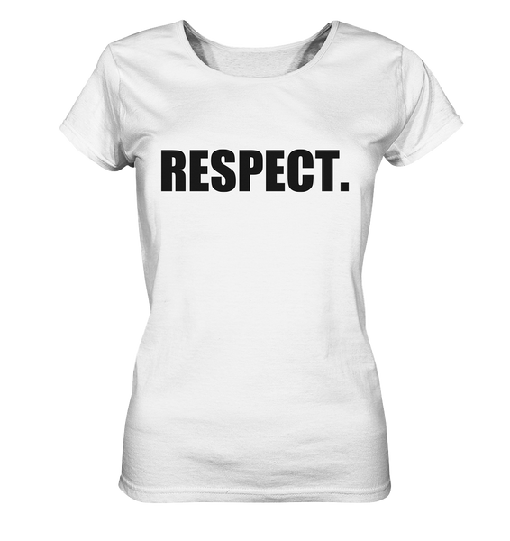 N.O.S.W. BLOCK Fanblock Shirt "RESPECT." Girls Organic T-Shirt weiss