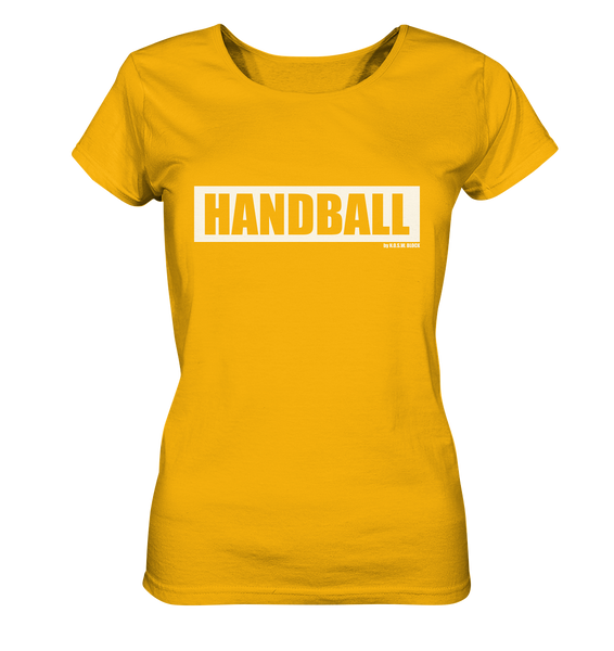 N.O.S.W. BLOCK Teamsport Shirt "HANDBALL" Girls Organic T-Shirt gelb