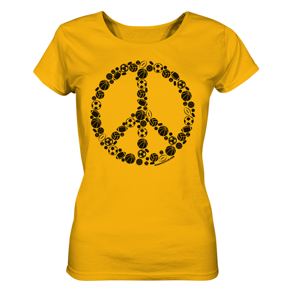 N.O.S.W. BLOCK Shirt "SPORTS FOR PEACE" Girls Organic T-Shirt gelb