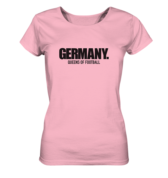 N.O.S.W. BLOCK Fanblock Shirt "GERMANY. QUEENS OF FOOTBALL" Girls Organic T-Shirt cotton pink