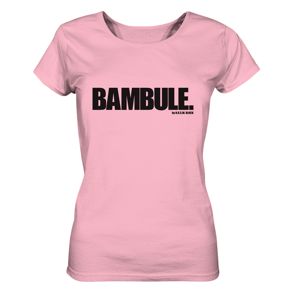 N.O.S.W. BLOCK Fanblock Shirt "BAMBULE." Girls Organic T-Shirt cotton pink